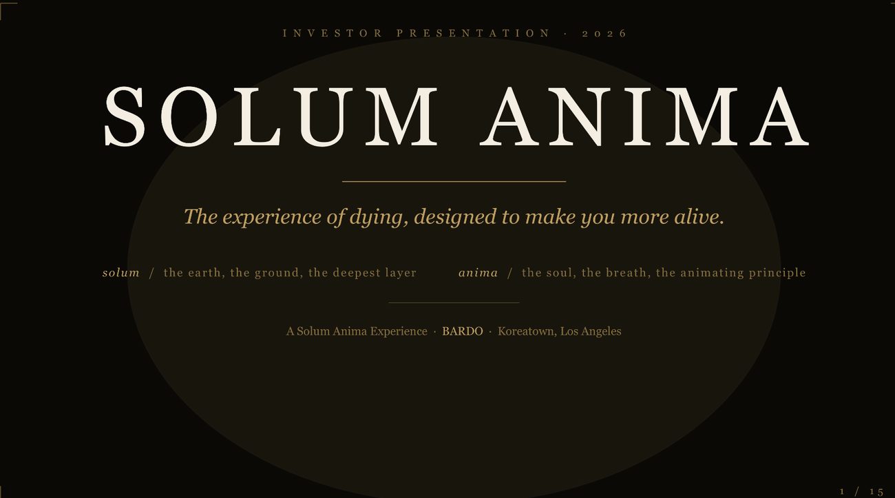 Solum Anima title card